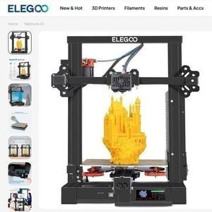 Elegoo Neptune 2S 3D Printer – Silent Mainboard + Glass Build Plate – New